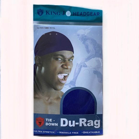 king j Other - Extra Long Tie-Down Durag Royal